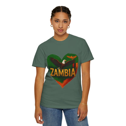 BGSM Zambia Heart Eagle T-Shirt — Patriotic Zambia Graphic Tee