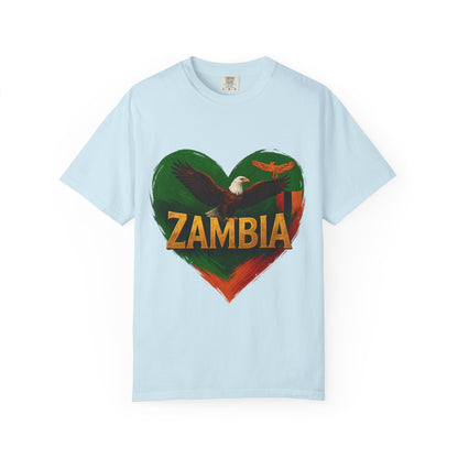 BGSM Zambia Heart Eagle T-Shirt — Patriotic Zambia Graphic Tee