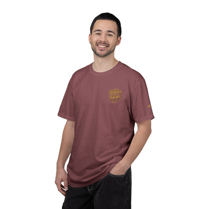 Autumn Fox Pocket T-Shirt — Rust Garment-Dyed Tee with Pocket Fox Design