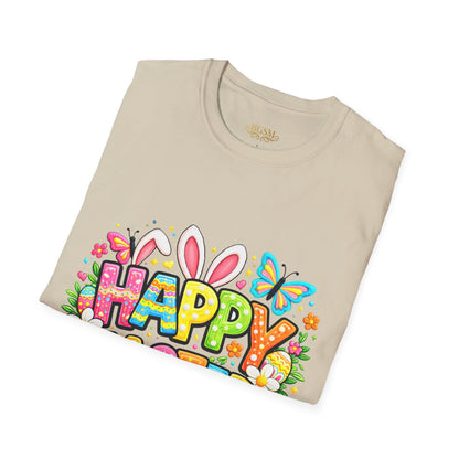 BGSM Easter Bunny Graphic T-Shirt — "Happy Easter" Colorful Holiday Tee