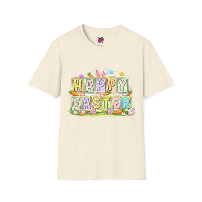 BGSM Happy Easter T-Shirt — Pastel Bunny &amp; Eggs Holiday Tee