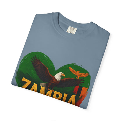 BGSM Zambia Heart Eagle T-Shirt — Patriotic Zambia Graphic Tee