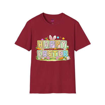 BGSM Happy Easter T-Shirt — Pastel Bunny &amp; Eggs Holiday Tee