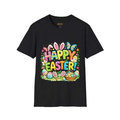 BGSM Easter Bunny Graphic T-Shirt — "Happy Easter" Colorful Holiday Tee
