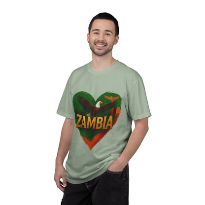 BGSM Zambia Heart Eagle T-Shirt — Patriotic Zambia Graphic Tee
