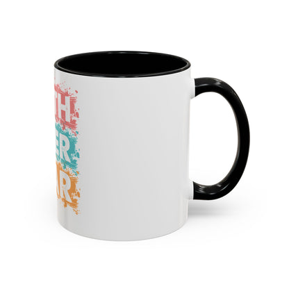 Faith Over Fear Accent Coffee Mug — Inspirational Christian Ceramic Mug (11/15oz)