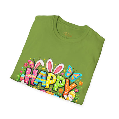 BGSM Easter Bunny Graphic T-Shirt — "Happy Easter" Colorful Holiday Tee