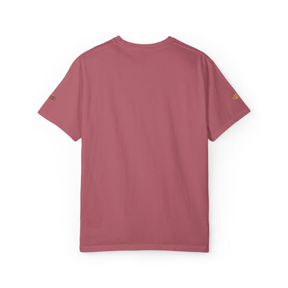 Autumn Fox Pocket T-Shirt — Rust Garment-Dyed Tee with Pocket Fox Design
