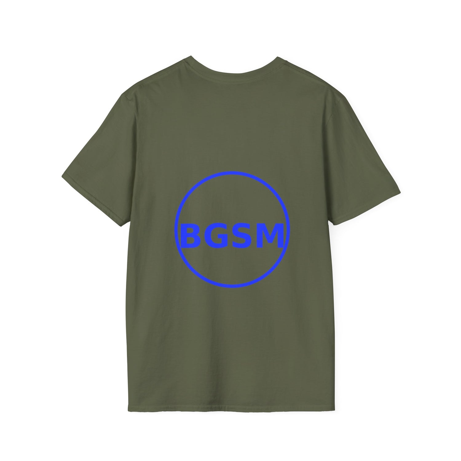 BGSM Monogram T-Shirt — Decorative Gold Front &amp; Blue Circle Back