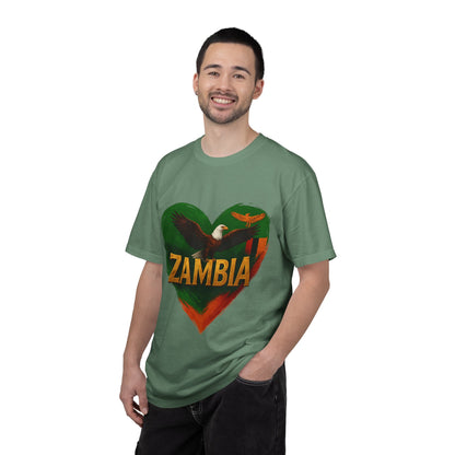 BGSM Zambia Heart Eagle T-Shirt — Patriotic Zambia Graphic Tee