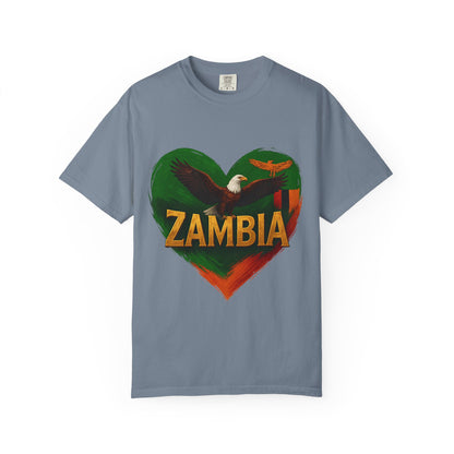 BGSM Zambia Heart Eagle T-Shirt — Patriotic Zambia Graphic Tee