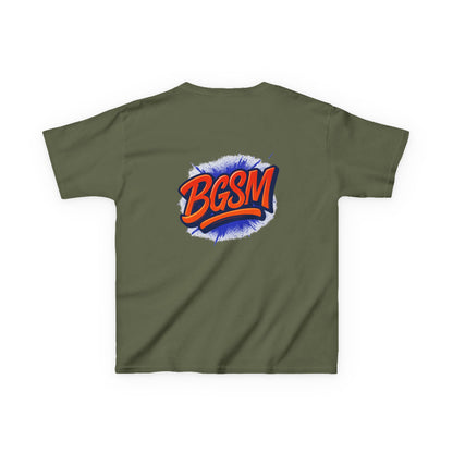 Kids Tee — "Rise Up and Pray" Christian Prayer Shirt with BGSM Back Logo