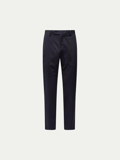 Dean Stretch Cotton Trouser in Dark Sapphire Navy