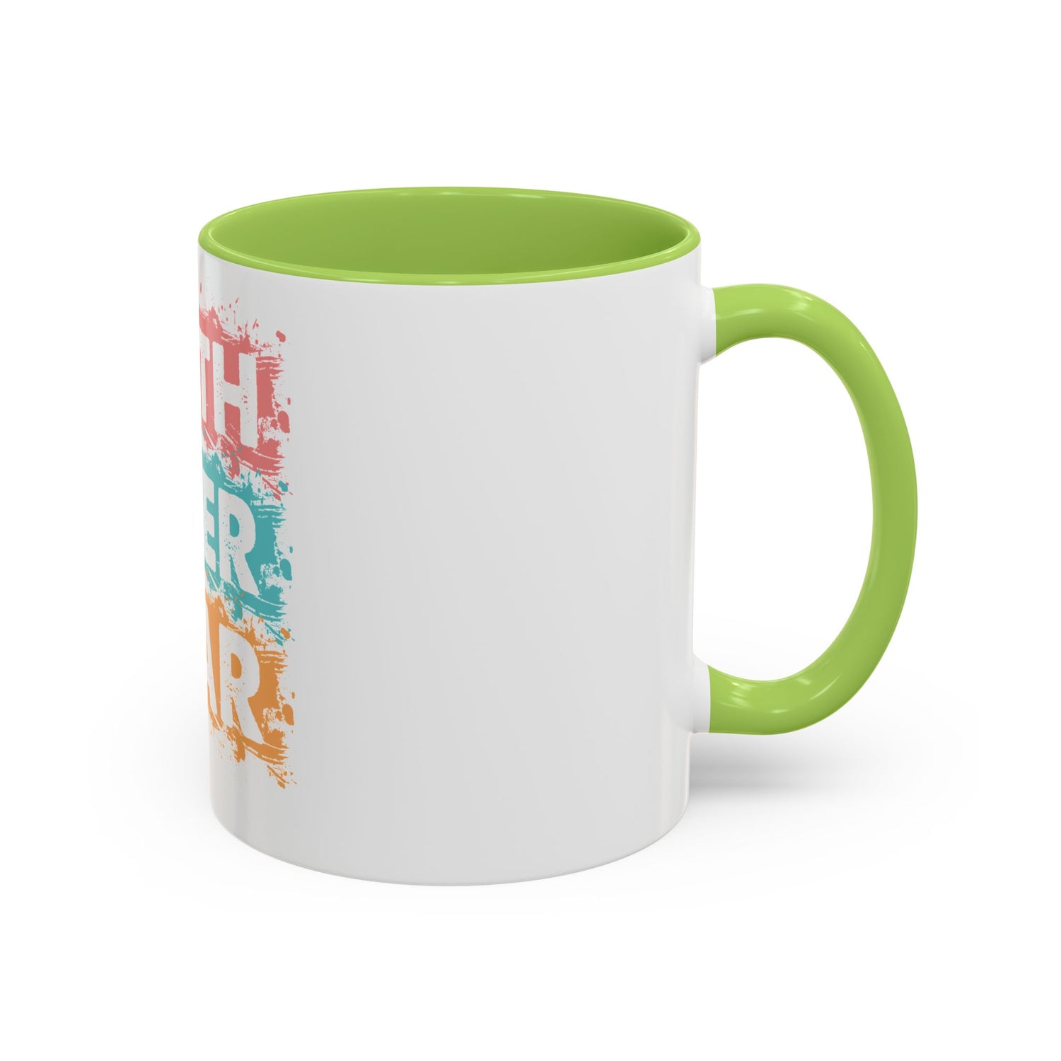 Faith Over Fear Accent Coffee Mug — Inspirational Christian Ceramic Mug (11/15oz)