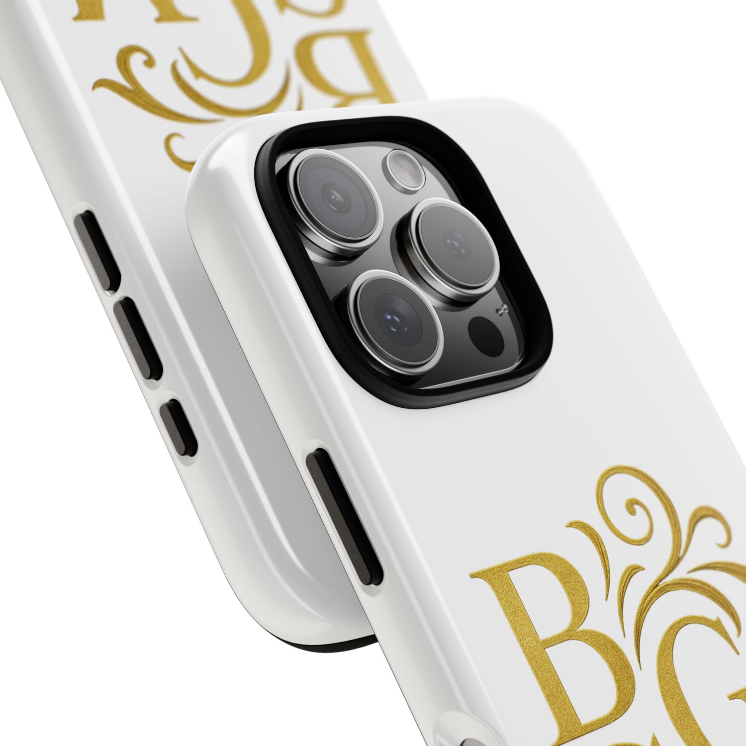 Monogram Tough Case – Elegant Gold B S G M Flourish Phone Case