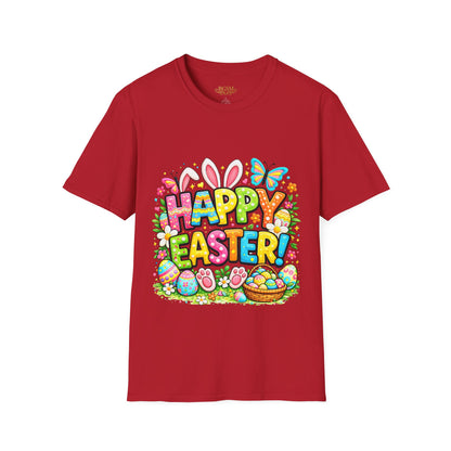 BGSM Easter Bunny Graphic T-Shirt — "Happy Easter" Colorful Holiday Tee