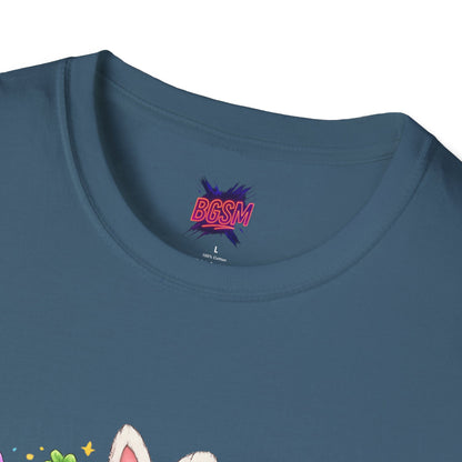 BGSM Happy Easter T-Shirt — Pastel Bunny &amp; Eggs Holiday Tee