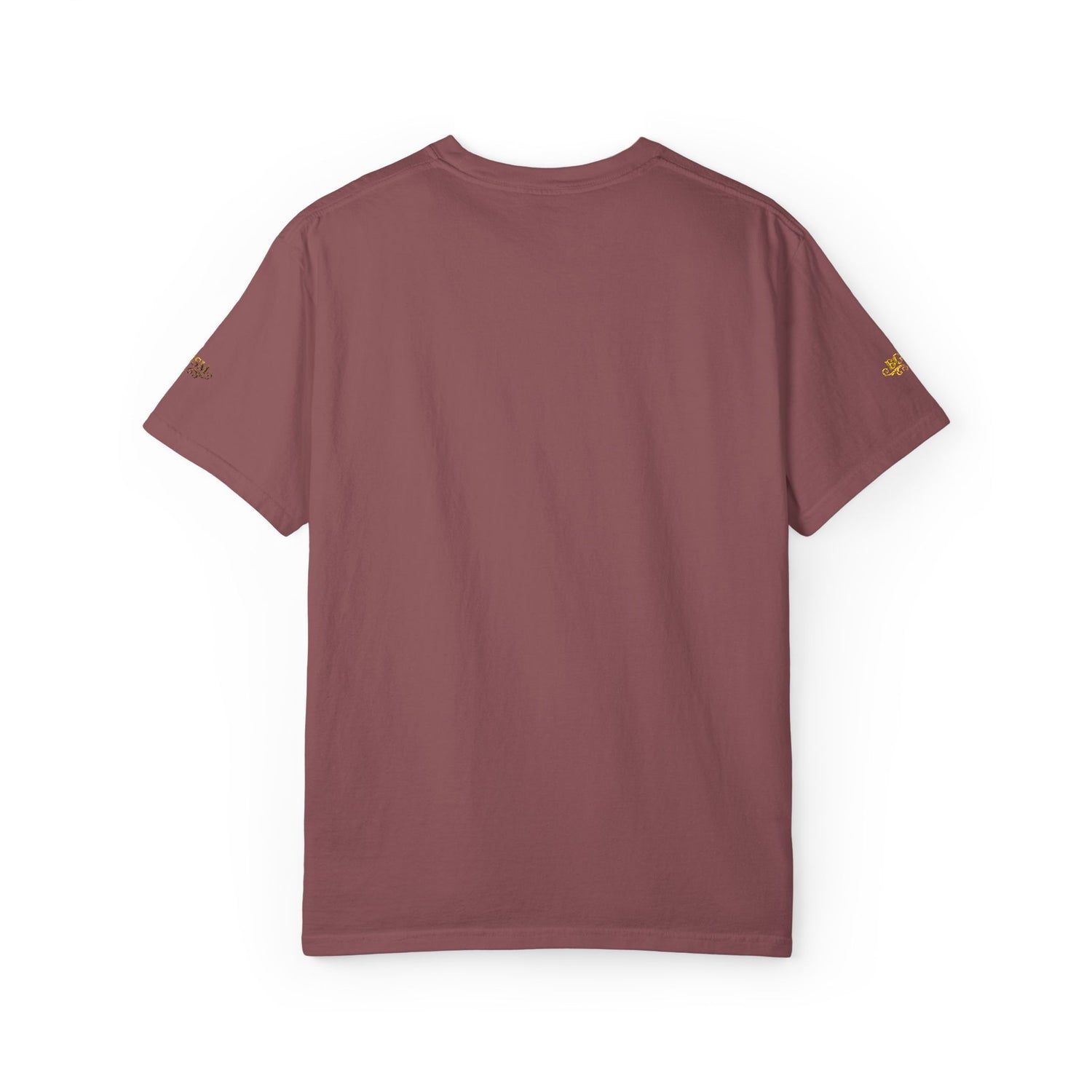 Autumn Fox Pocket T-Shirt — Rust Garment-Dyed Tee with Pocket Fox Design