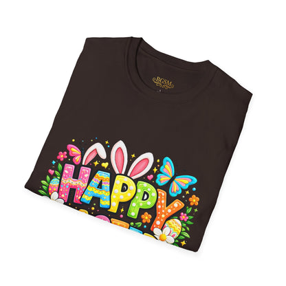 BGSM Easter Bunny Graphic T-Shirt — "Happy Easter" Colorful Holiday Tee