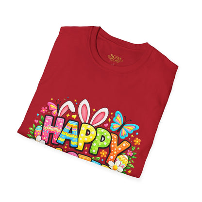 BGSM Easter Bunny Graphic T-Shirt — "Happy Easter" Colorful Holiday Tee