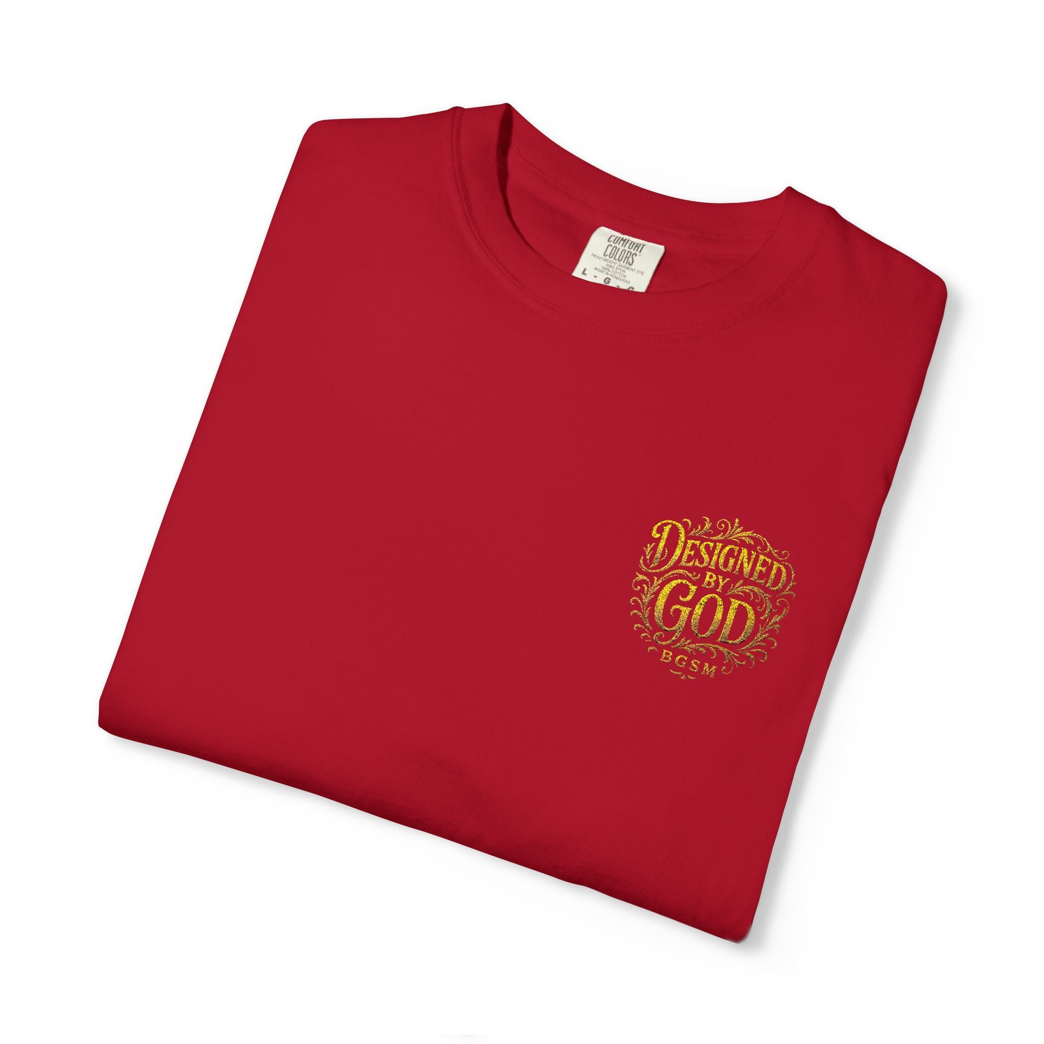 Autumn Fox Pocket T-Shirt — Rust Garment-Dyed Tee with Pocket Fox Design
