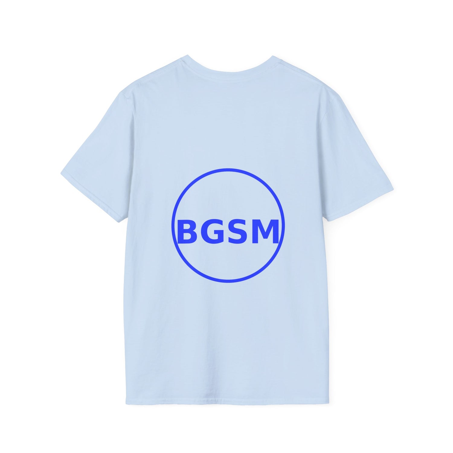 BGSM Monogram T-Shirt — Decorative Gold Front &amp; Blue Circle Back