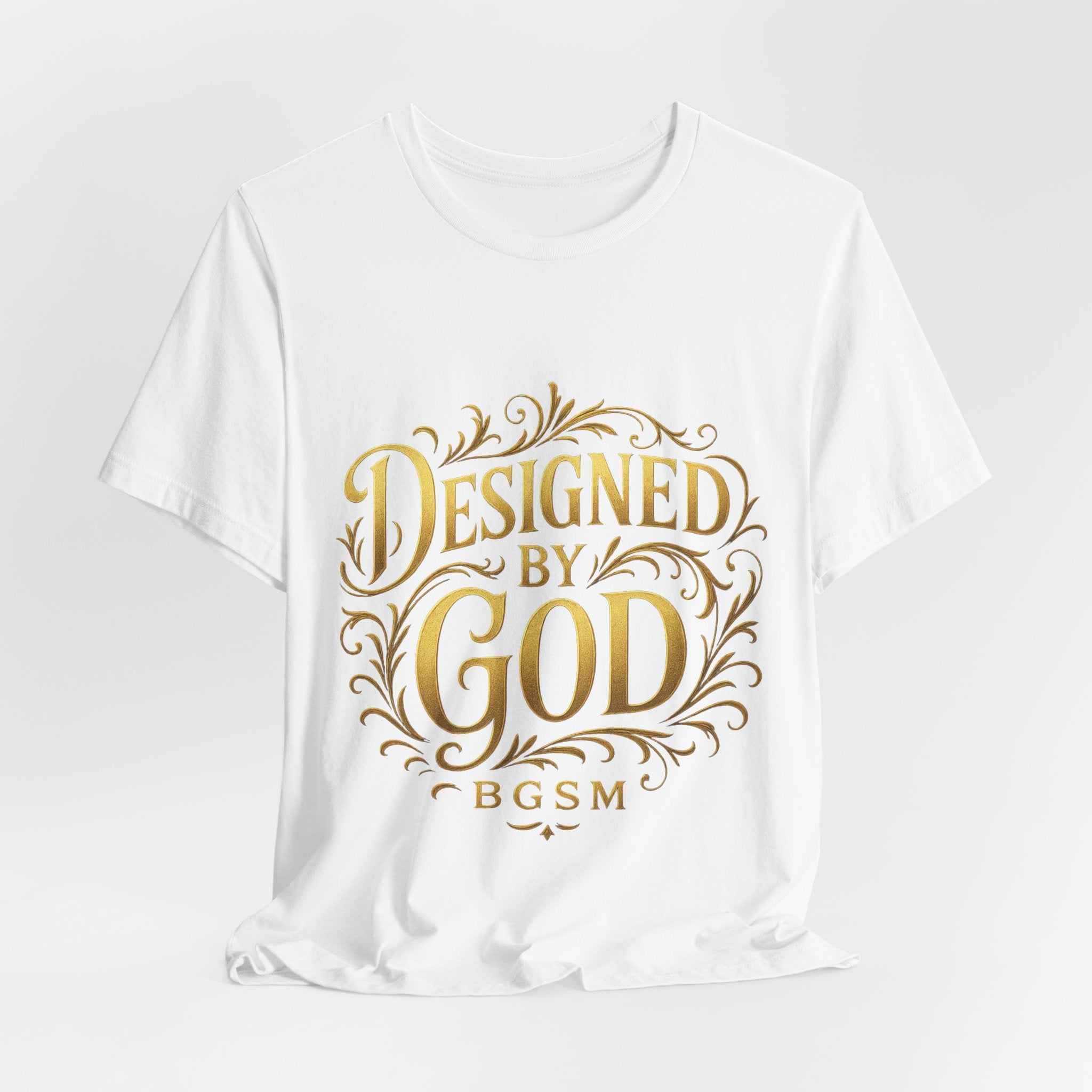 BGSM Designed by God Tee — Inspirational Christian Short Sleeve Shirt (BGSM)
