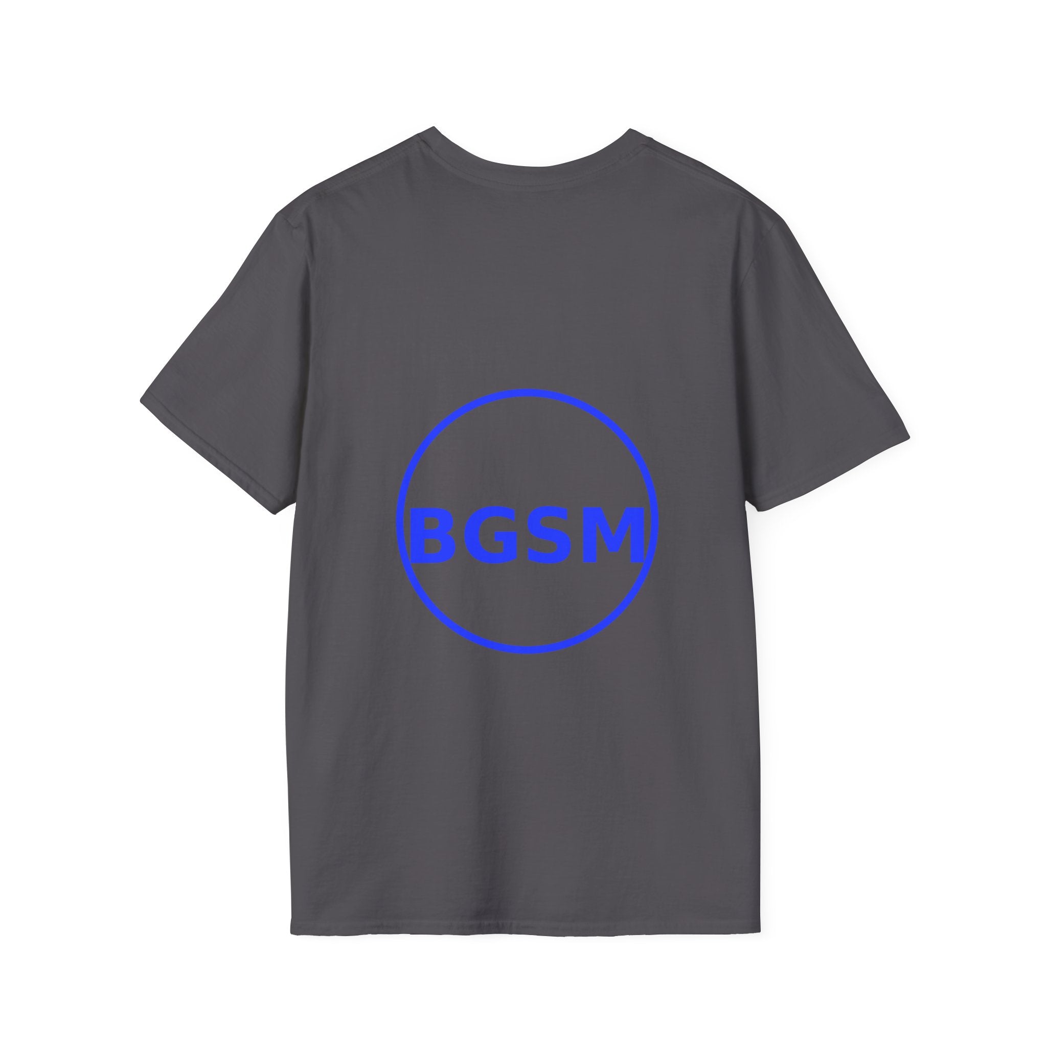 BGSM Monogram T-Shirt — Decorative Gold Front &amp; Blue Circle Back