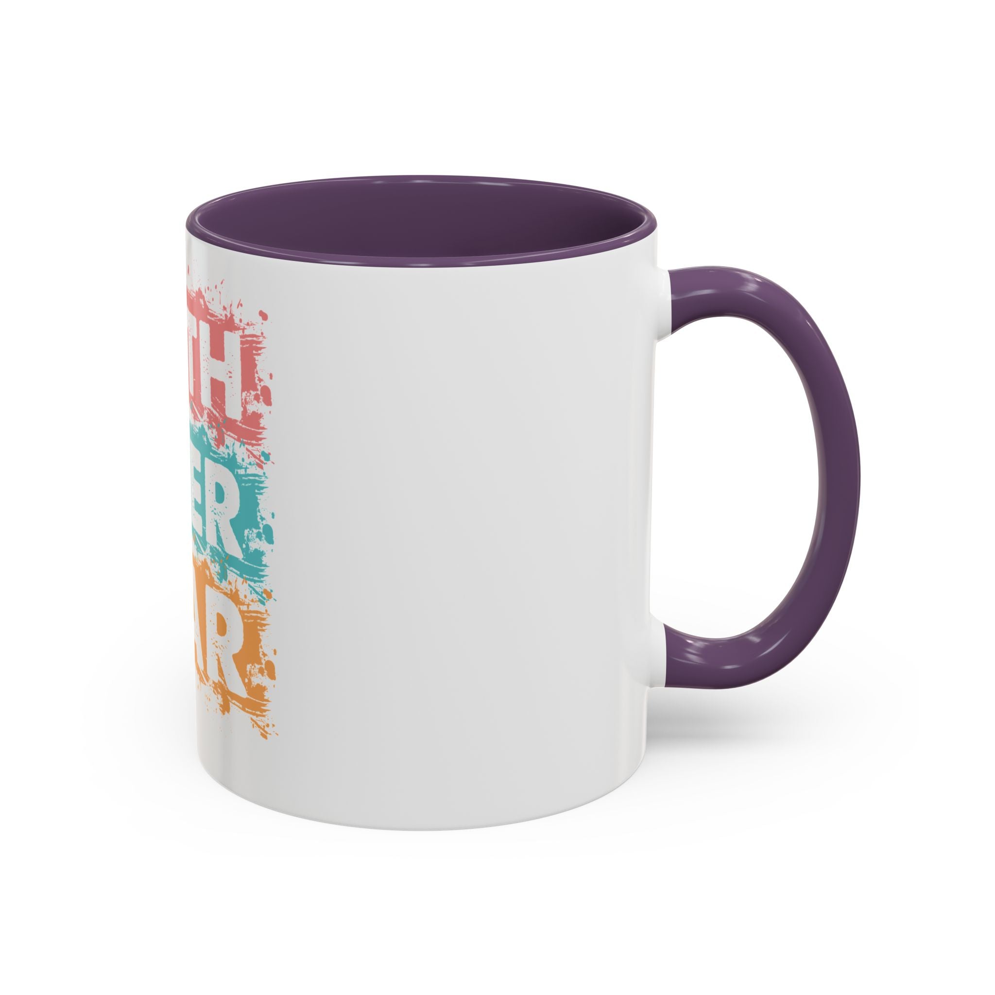 Faith Over Fear Accent Coffee Mug — Inspirational Christian Ceramic Mug (11/15oz)