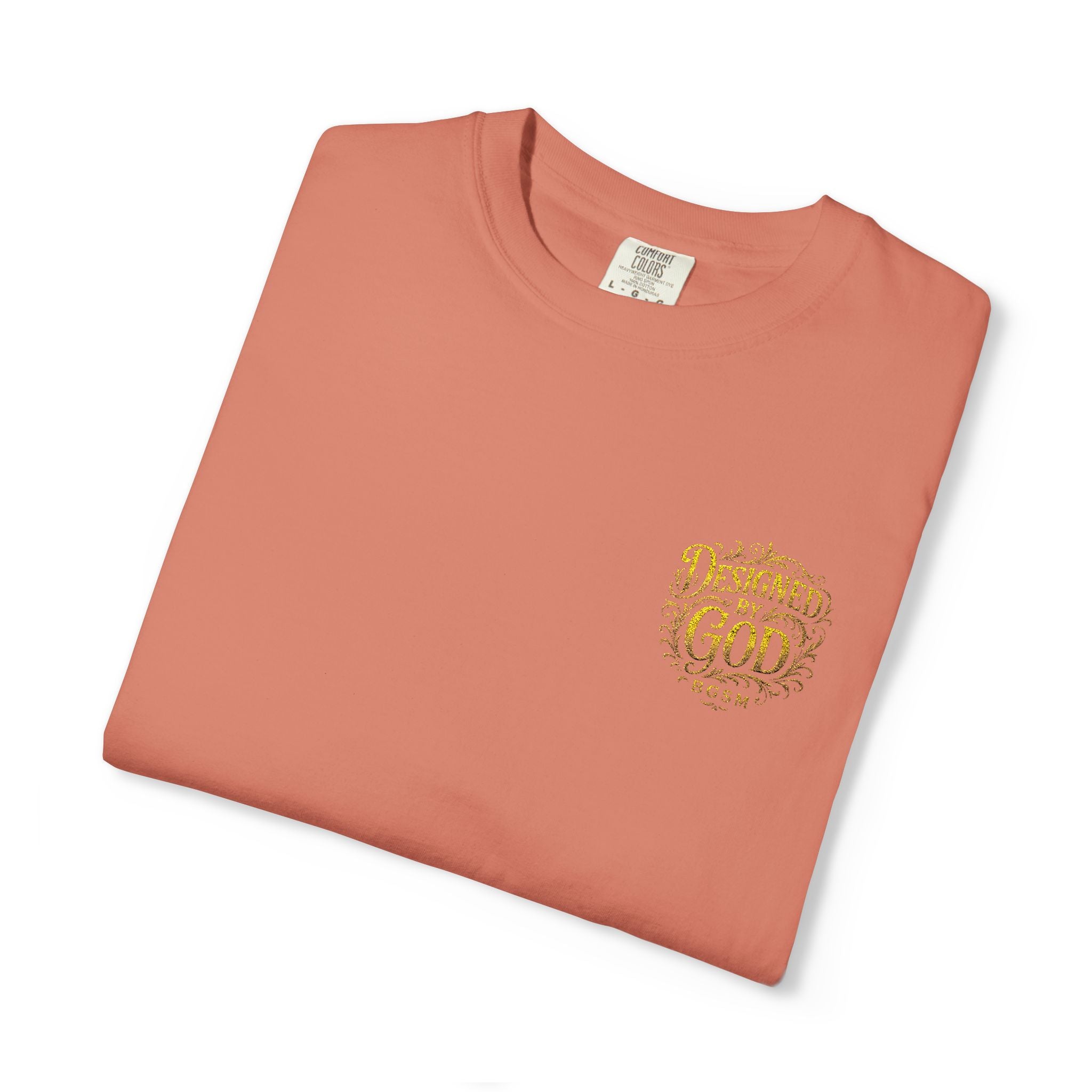 Autumn Fox Pocket T-Shirt — Rust Garment-Dyed Tee with Pocket Fox Design