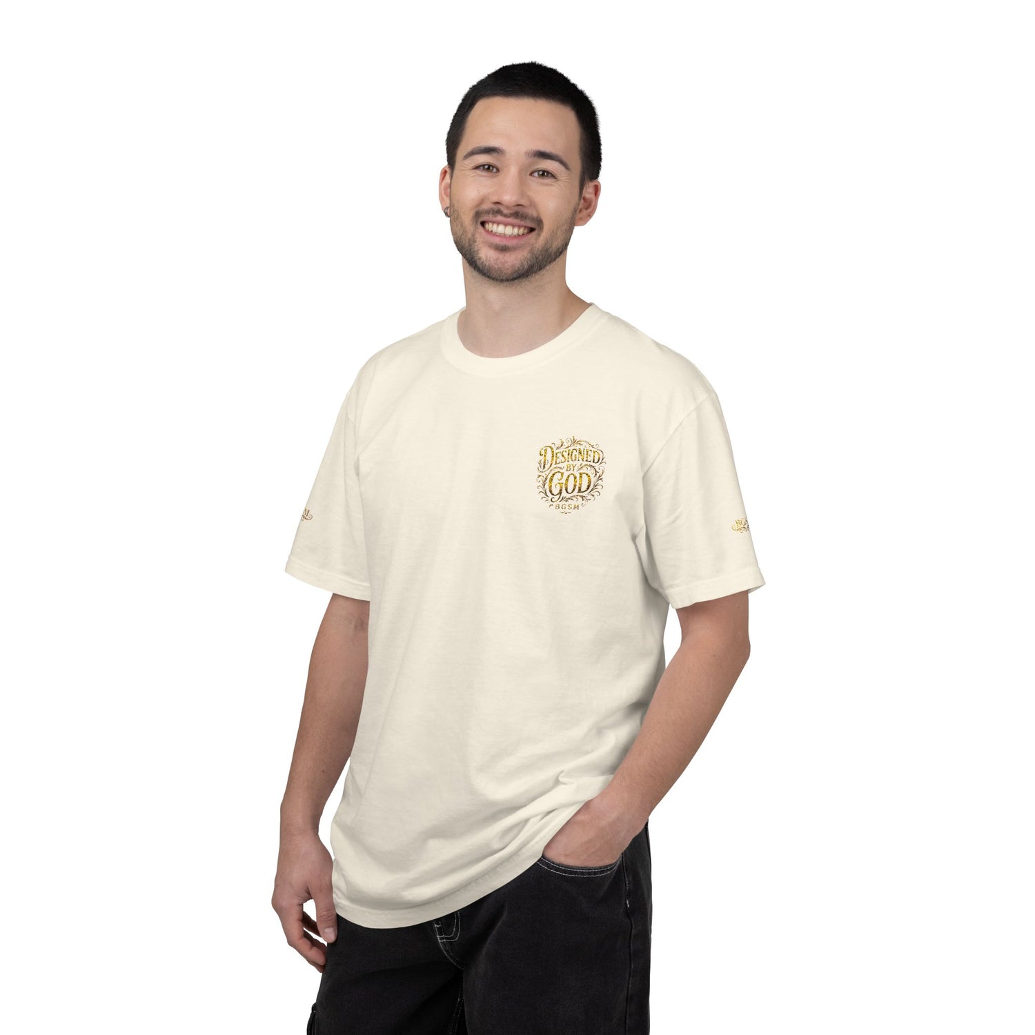 Autumn Fox Pocket T-Shirt — Rust Garment-Dyed Tee with Pocket Fox Design