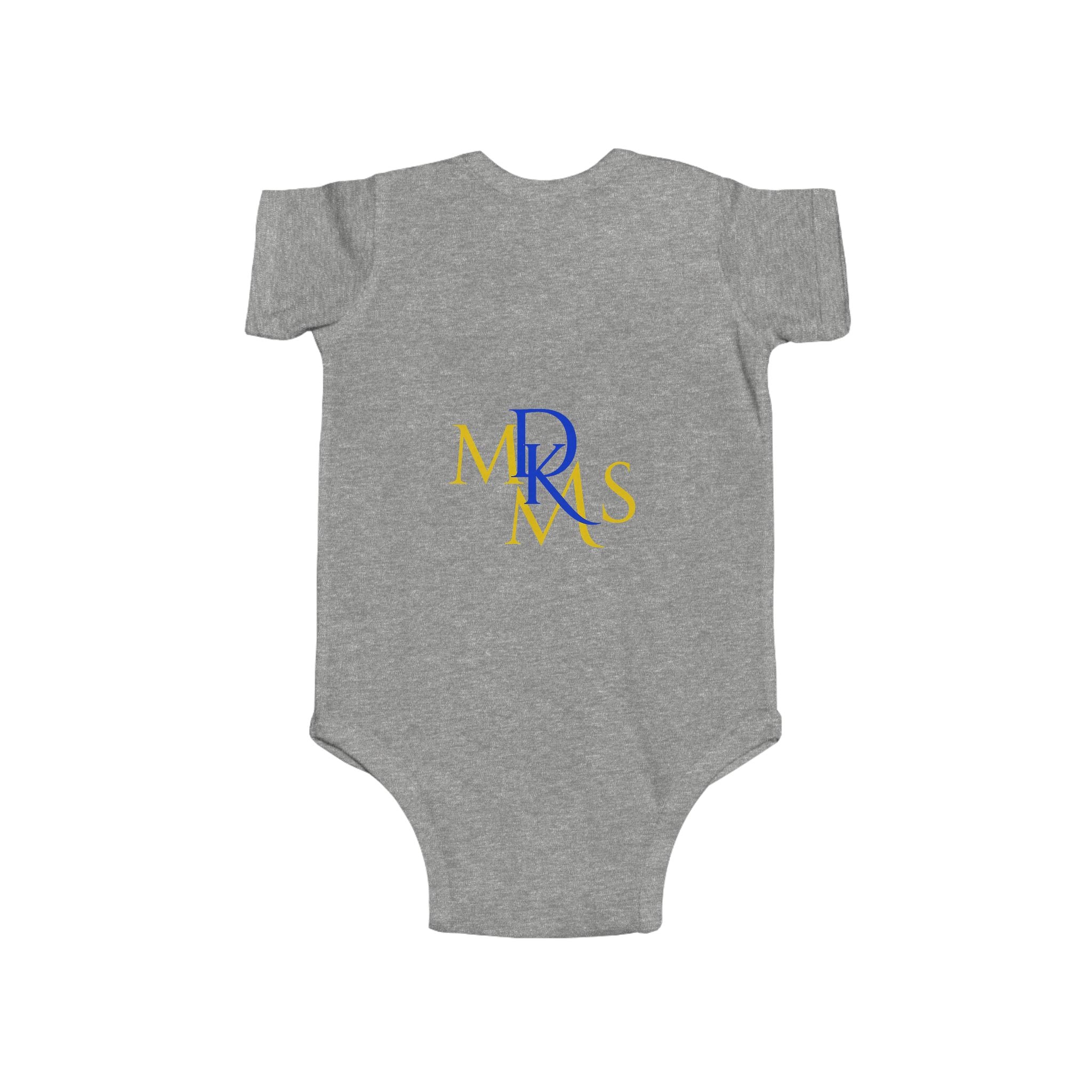 BGSM Happy Easter Baby Bodysuit — Infant Fine Jersey Easter Onesie with Colorful Block Design