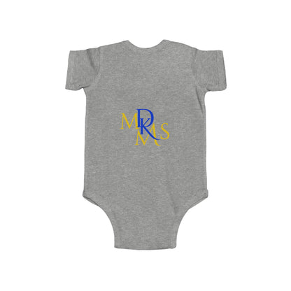 BGSM Happy Easter Baby Bodysuit — Infant Fine Jersey Easter Onesie with Colorful Block Design