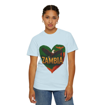 BGSM Zambia Heart Eagle T-Shirt — Patriotic Zambia Graphic Tee