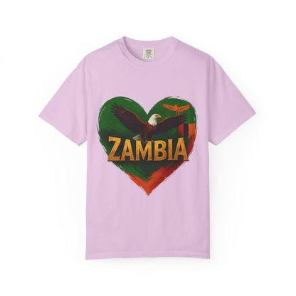 BGSM Zambia Heart Eagle T-Shirt — Patriotic Zambia Graphic Tee