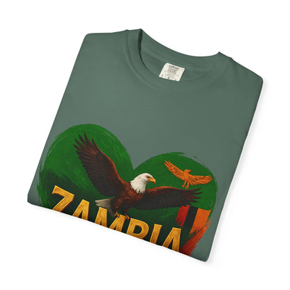 BGSM Zambia Heart Eagle T-Shirt — Patriotic Zambia Graphic Tee