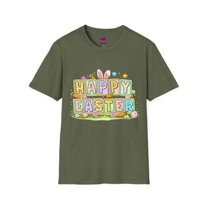 BGSM Happy Easter T-Shirt — Pastel Bunny &amp; Eggs Holiday Tee