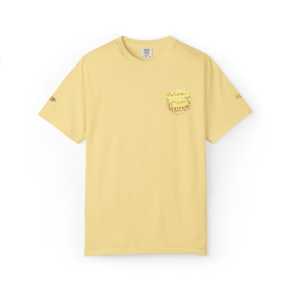 Autumn Fox Pocket T-Shirt — Rust Garment-Dyed Tee with Pocket Fox Design