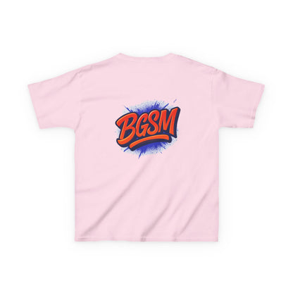 Kids Tee — "Rise Up and Pray" Christian Prayer Shirt with BGSM Back Logo