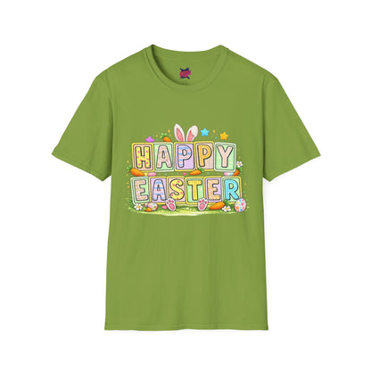BGSM Happy Easter T-Shirt — Pastel Bunny &amp; Eggs Holiday Tee