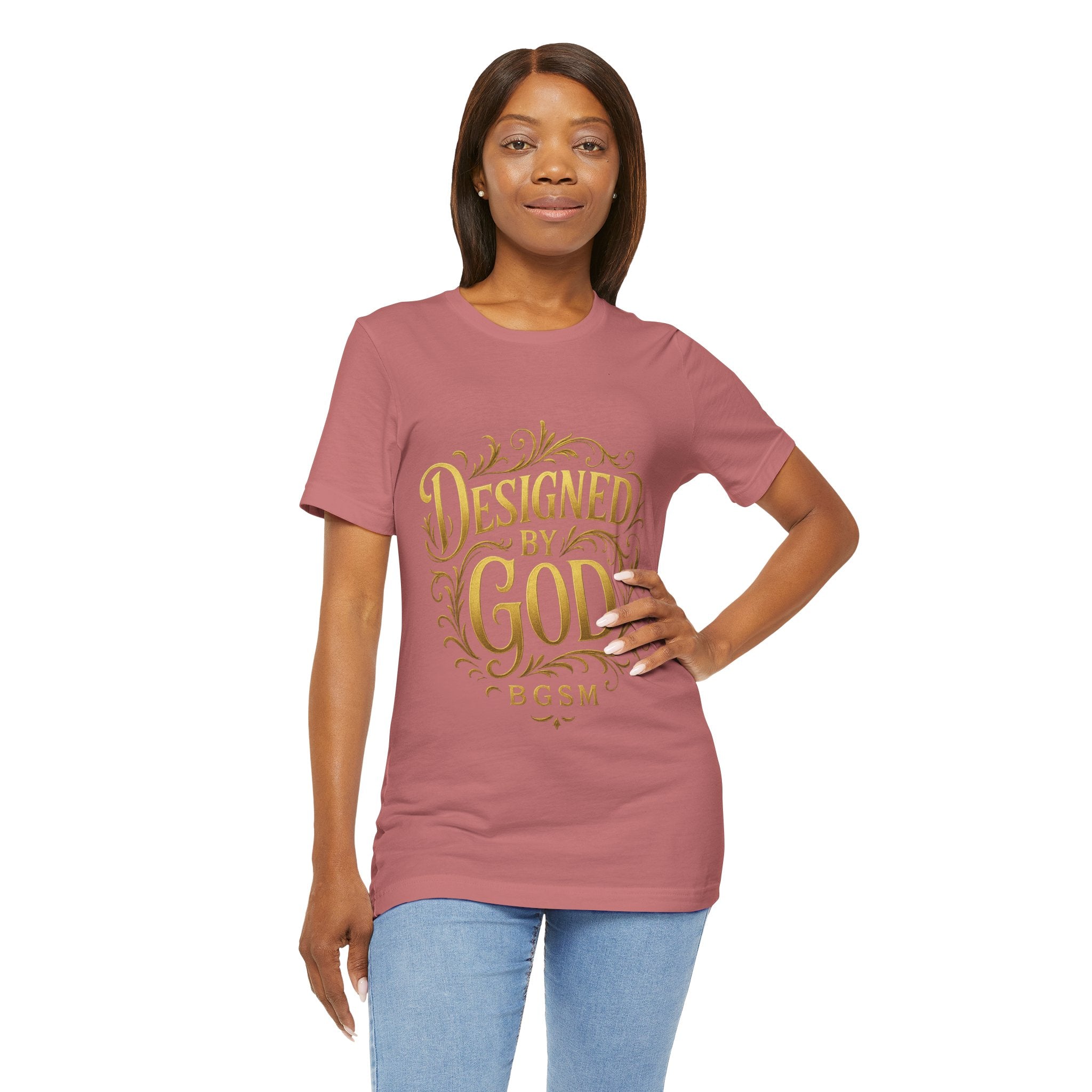 BGSM Designed by God Tee — Inspirational Christian Short Sleeve Shirt (BGSM)