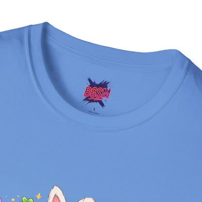 BGSM Happy Easter T-Shirt — Pastel Bunny &amp; Eggs Holiday Tee