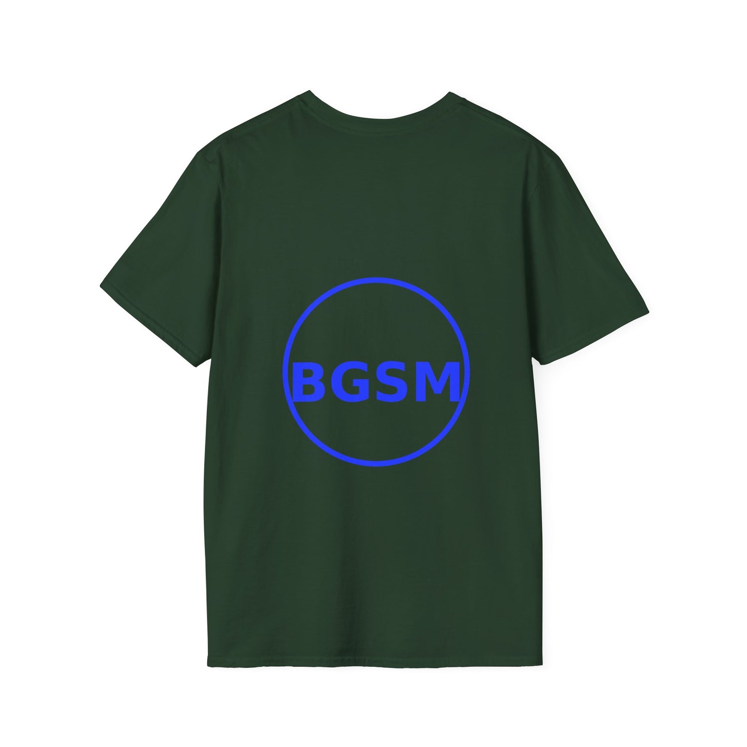 BGSM Monogram T-Shirt — Decorative Gold Front &amp; Blue Circle Back