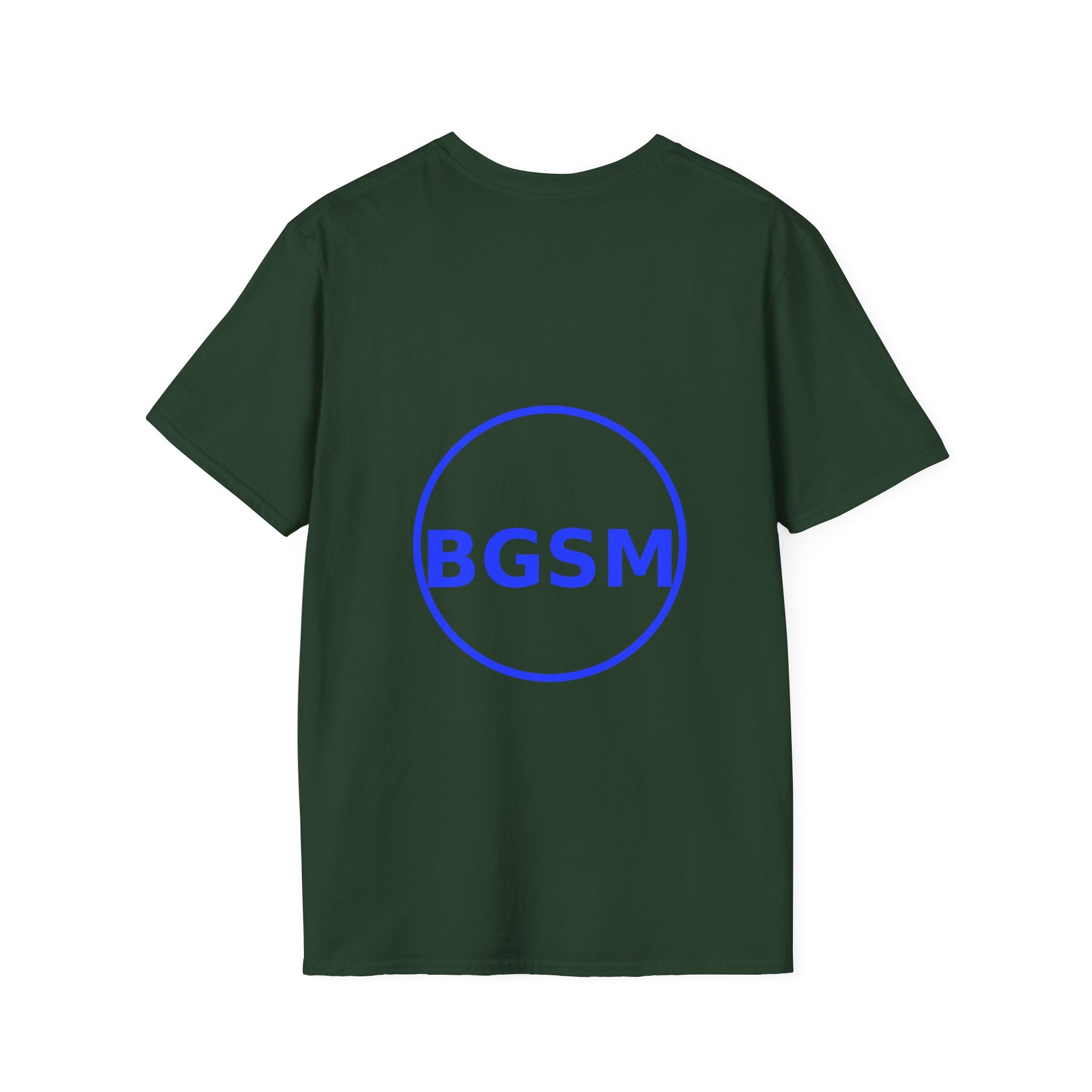 BGSM Monogram T-Shirt — Decorative Gold Front &amp; Blue Circle Back