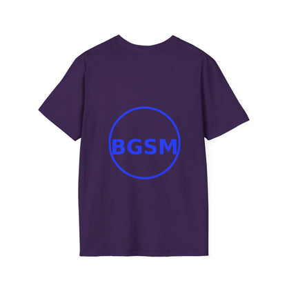 BGSM Monogram T-Shirt — Decorative Gold Front &amp; Blue Circle Back