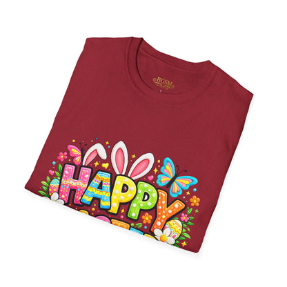 BGSM Easter Bunny Graphic T-Shirt — "Happy Easter" Colorful Holiday Tee