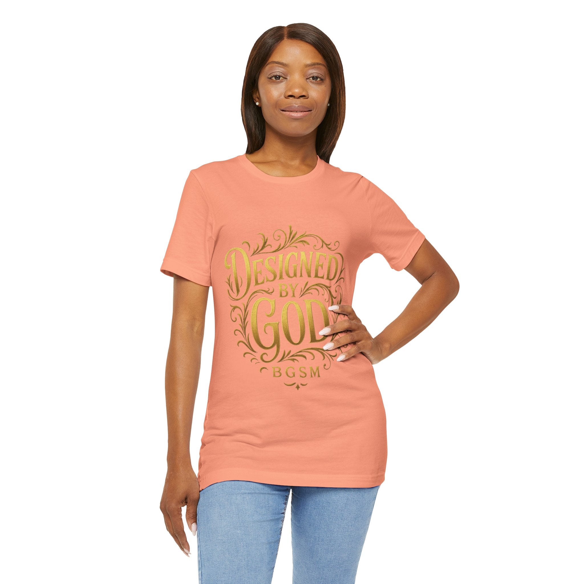 BGSM Designed by God Tee — Inspirational Christian Short Sleeve Shirt (BGSM)