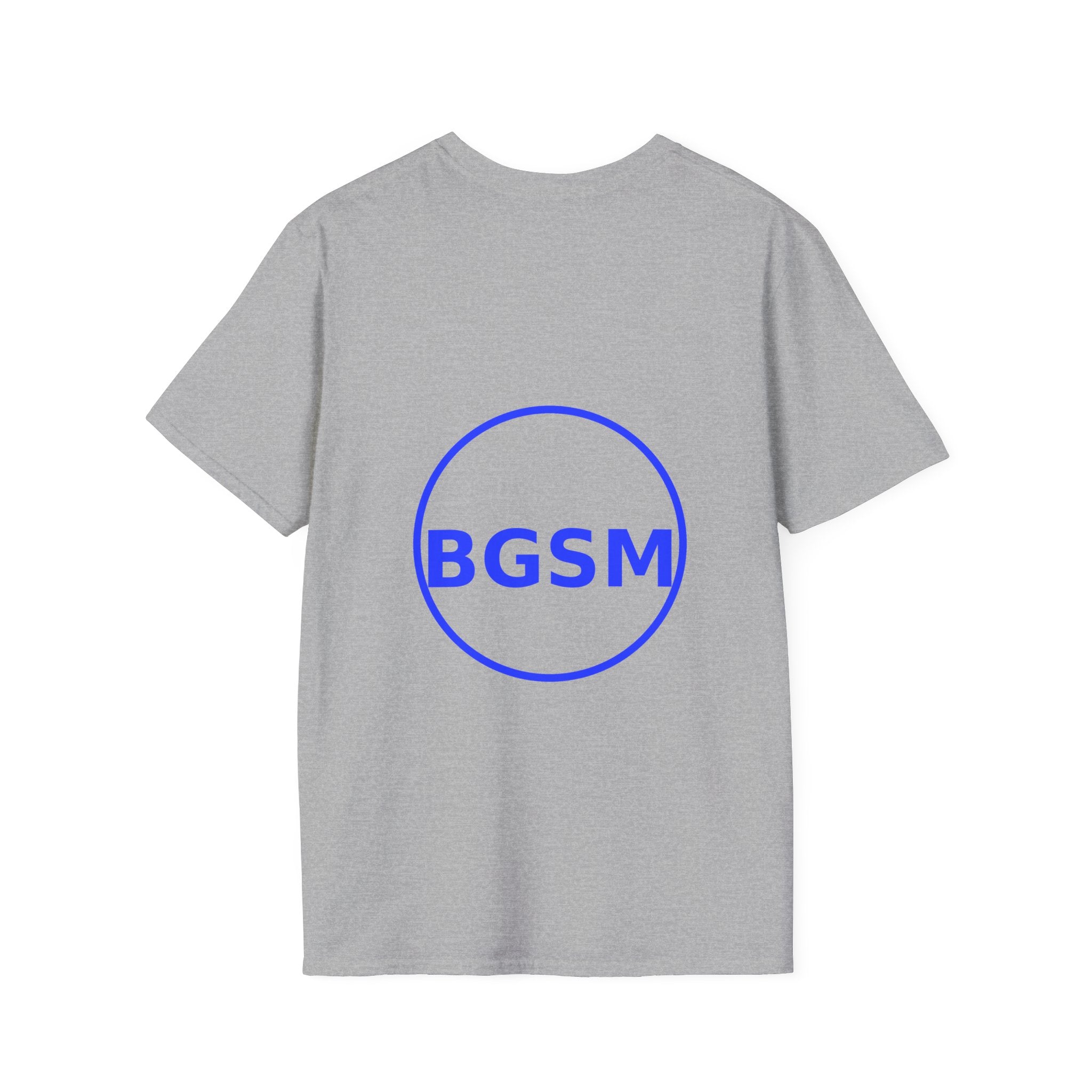BGSM Monogram T-Shirt — Decorative Gold Front &amp; Blue Circle Back