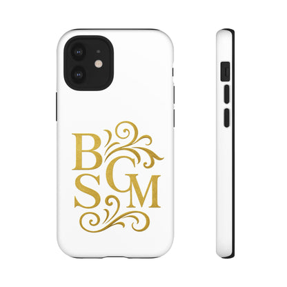 Monogram Tough Case – Elegant Gold B S G M Flourish Phone Case