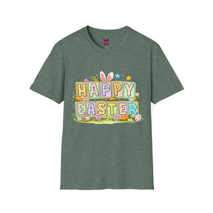 BGSM Happy Easter T-Shirt — Pastel Bunny &amp; Eggs Holiday Tee